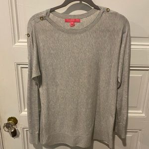 Lily Pulitzer Sweater with gold buttons on the sleeves. Barely used!
